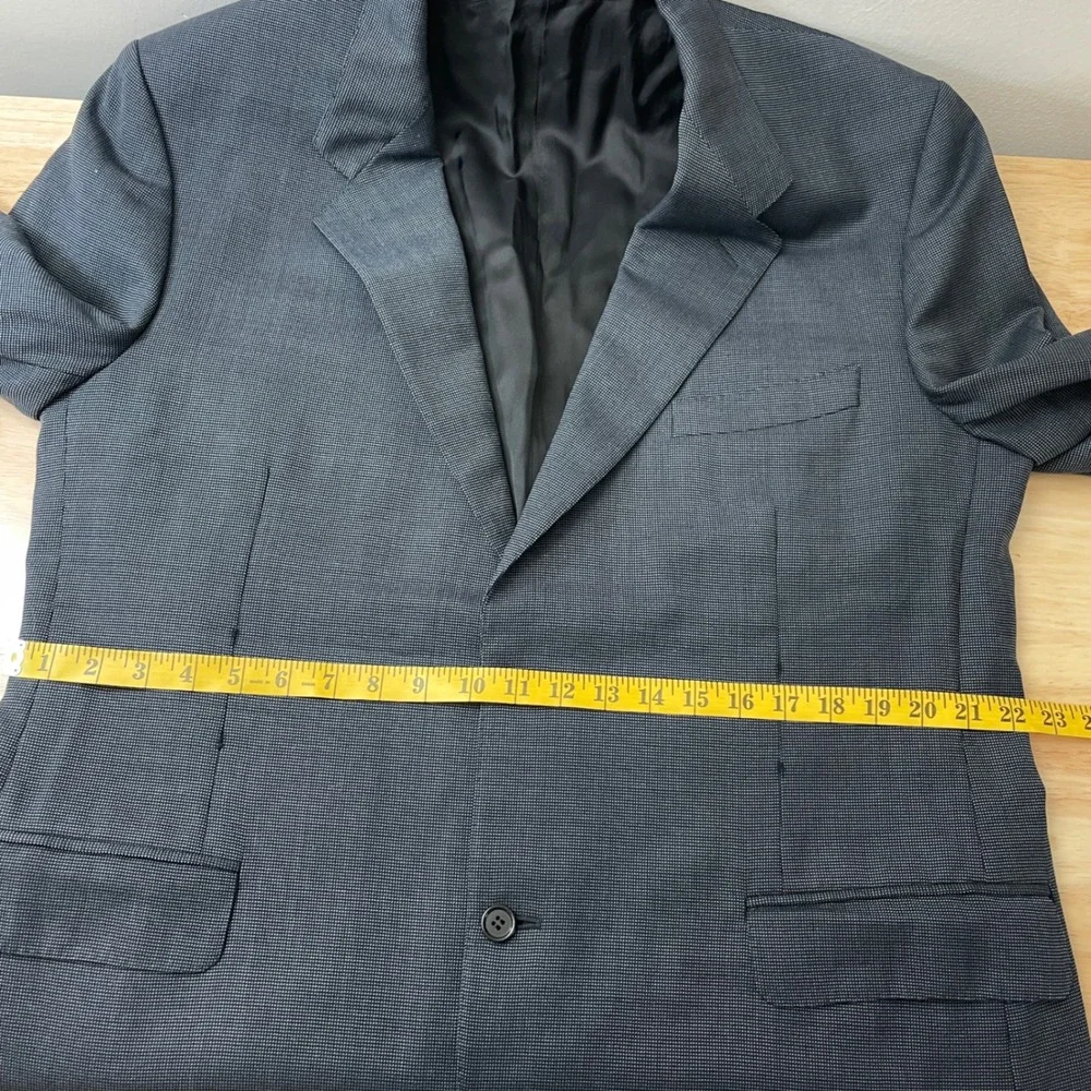 Canali Mens Gray 100% Wool 2 Button Blazer Sport Coat Italy EU 56R, US‎ 46R